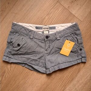 Garage Y2K Pinstripe Low-Rise Micro Shorts